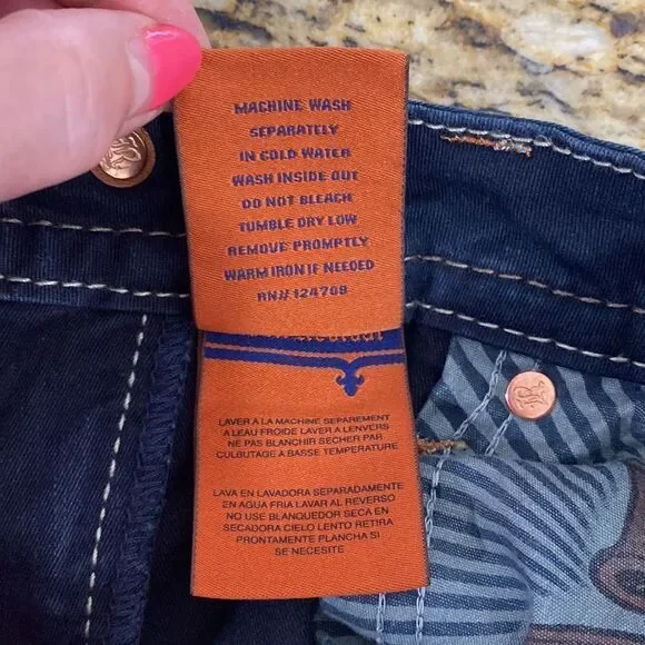 Rock Revival Anabela Dark Wash Low Rise Straight Leg Jeans Size 25 - Picture 8 of 11